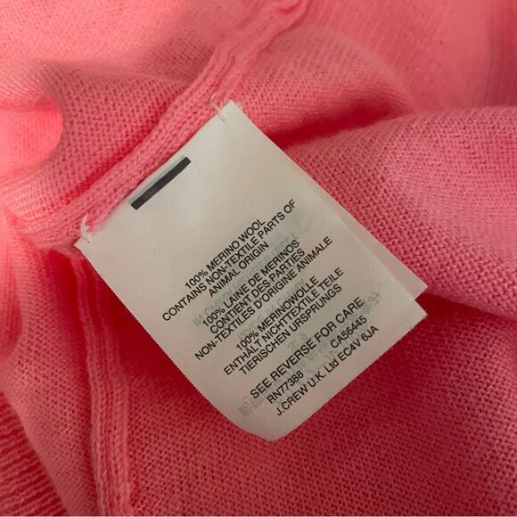 J. Crew Lightweight Merino Wool Pink Oversized Cardigan Sweater XS - Picture 7 of 7